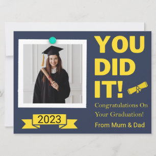 Du hast es getan! Abschluss, Graduate Karte