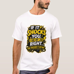 Du hast es trotzdem angefasst Lustiges Elektriker- T-Shirt