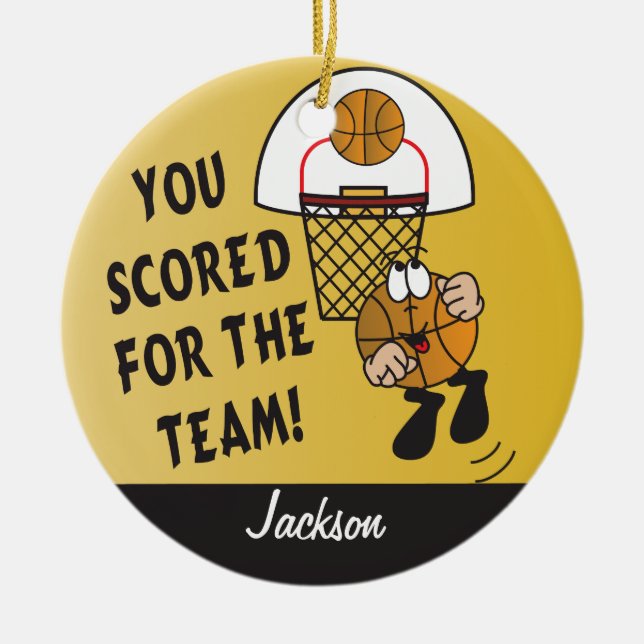 Du hast für das Team gespürt - Basketball Keramikornament (Vorne)