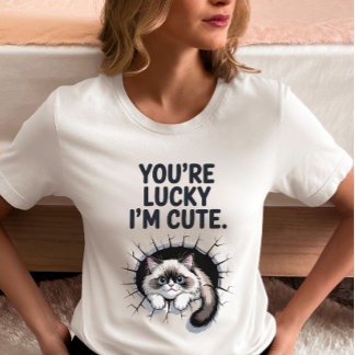 Du hast Glück, dass ich eine süße Katze bin Tri-Blend Shirt