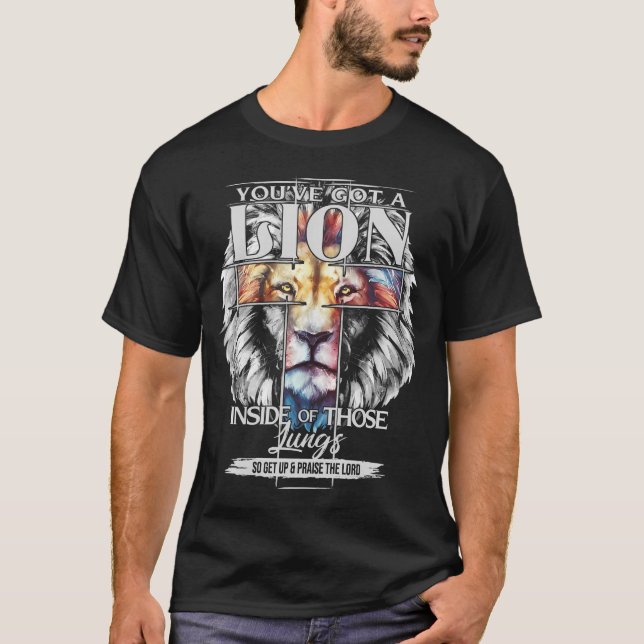 Du hast in diesen Lungen Jesus Christus eine Löwe  T-Shirt (Vorderseite)