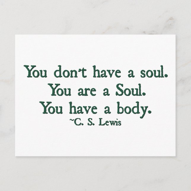 Du hast kein Soul, du bist ein Soul Postkarte (Vorderseite)