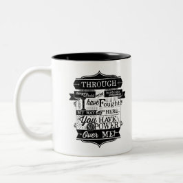 Du hast keinen Power über mir Zweifarbige Tasse