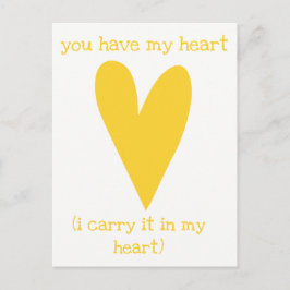 Du hast mein Herz | Gedicht von E.E. Kummings Postkarte