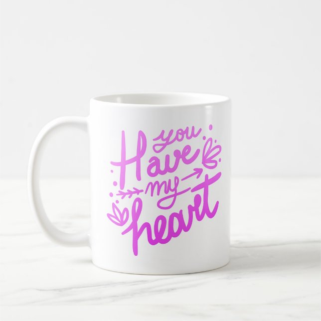 Du hast mein Herz Kaffeetasse (Links)