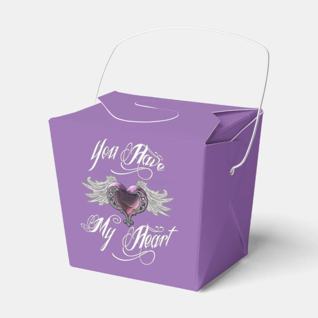 Du hast mein Herz rosa Geschenkschachtel (Vorderseite)
