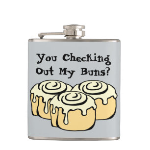 DU HAST MEINE BUNS AUSGESCHECKT? Funny Puff Spaß  Flachmann