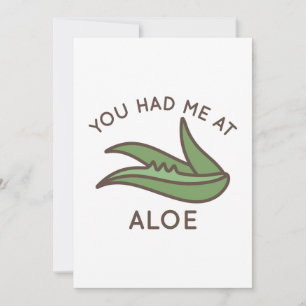 Du hast mich bei Aloe Dankeskarte