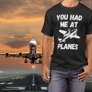 Du Hast Mich Bei Flugzeugen Typografie, Luftfahrt, T-Shirt