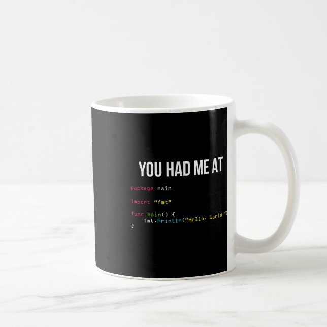 Du hast mich bei Hallo Welt Programmieren Cool Gam Kaffeetasse (Rechts)