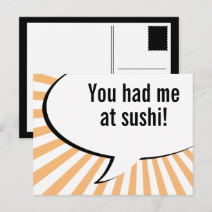 Du hast mich in Sushi gegessen Postkarte