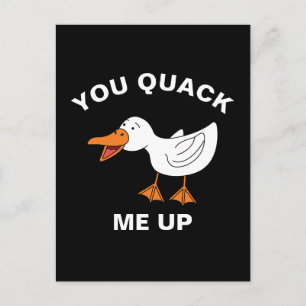Du hast mich mit dem Funny Farm Animal Duck Puff g Postkarte