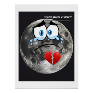 Du hast mir das Herz gebrochen - wenn der Mond red Poster