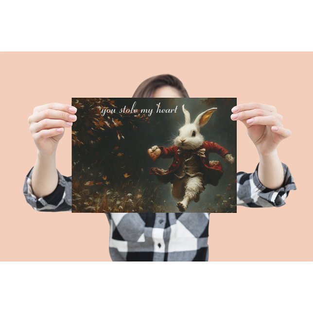 Du hast mir das Herz gestohlen, das Herz-Dieb-Hase Fotodruck (Von Creator hochgeladen)