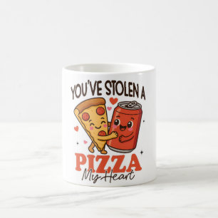Du hast mir ein Stück Pizza meines Herzens gestohl Kaffeetasse