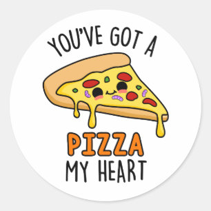 Du hast mir eine Pizza Pizza Pizzeria Got Runder Aufkleber