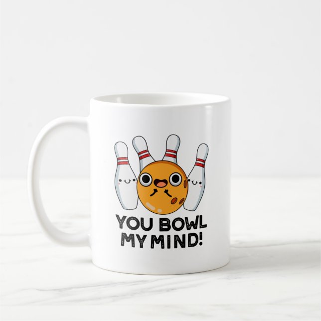 Du hast mir einen lustigen Bowling-Puff gekocht Kaffeetasse (Links)