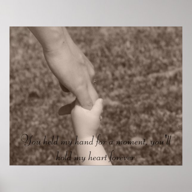 Du hast mir einen Moment die Hand gehalten... Poster (Vorne)