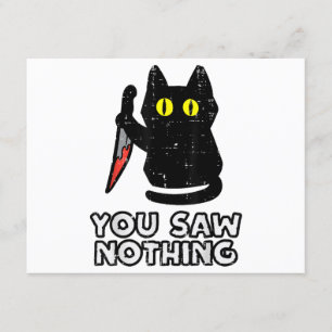 Du hast nichts Black Cat Funny Halloween gesehen Begleitkarte