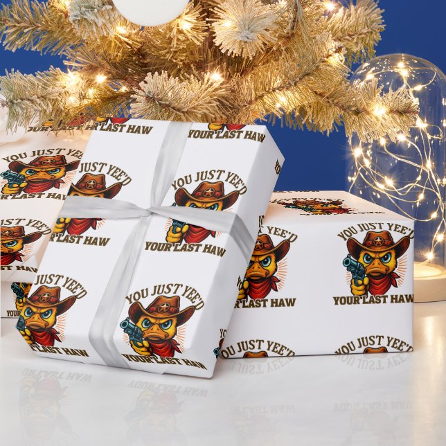 Du hast nur ja deinen letzten Haw, Western Cowboy- Geschenkpapier (Feiertage)