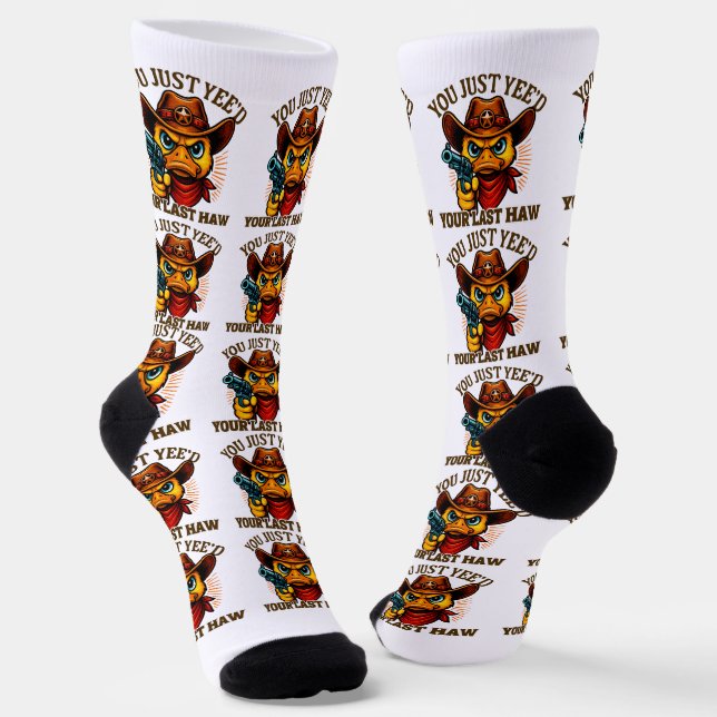 Du hast nur ja deinen letzten Haw, Western Cowboy- Socken (Gewinkelt)