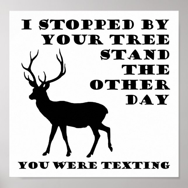 Du hast uns ein lustiges Jagdplakat geschickt Poster (Vorne)