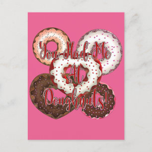 Du hattest mich am Doughnut - Valentinstag Postkarte