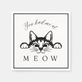 Du hattest mich am Meow Square Paper Serviette