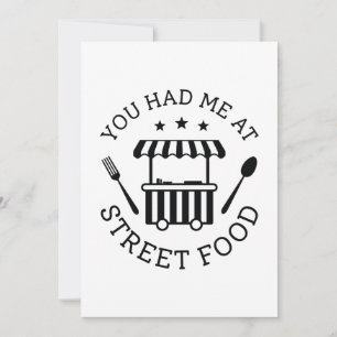 Du hattest mich auf der Straße zu essen Dankeskarte
