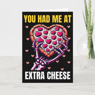 Du hattest mich bei Extra Käse Pink Pizza Valentin Karte