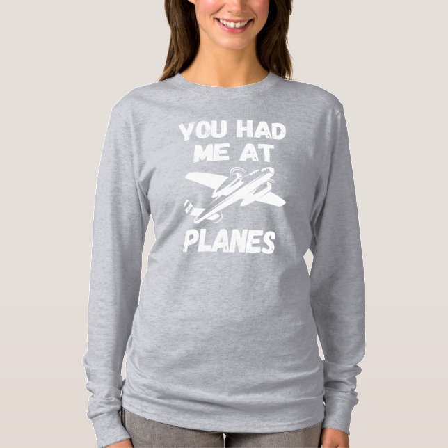 Du hattest mich bei Flugzeug Typografie, WW2, Luft T-Shirt (Vorderseite)