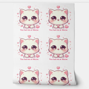 Du hattest mich bei Meow Kawaii Cat Niedlich Paste Tapete