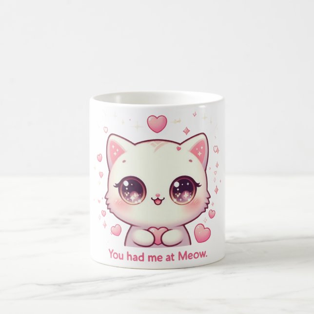 Du hattest mich bei Meow Tasse Niedlich Kawaii Cat (Mittel)