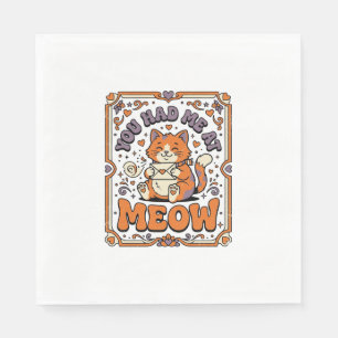 Du hattest mich bei Miau Katzen Valentinstag Liebe Serviette