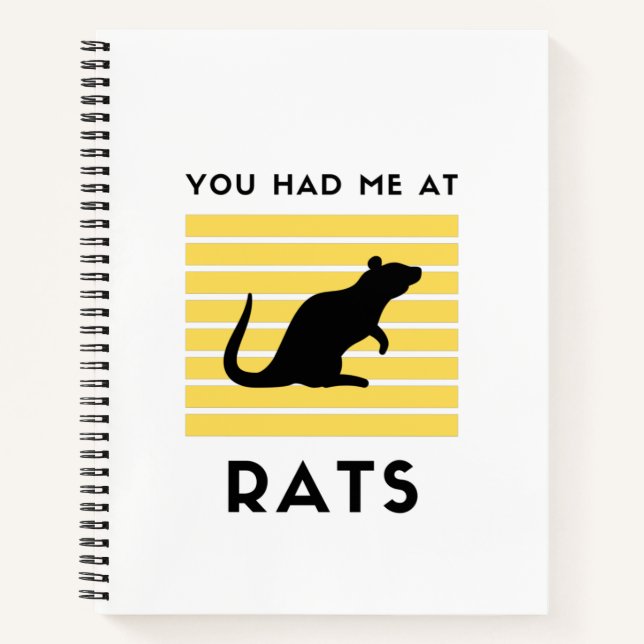Du hattest mich bei Ratten Notizbuch (Vorderseite)