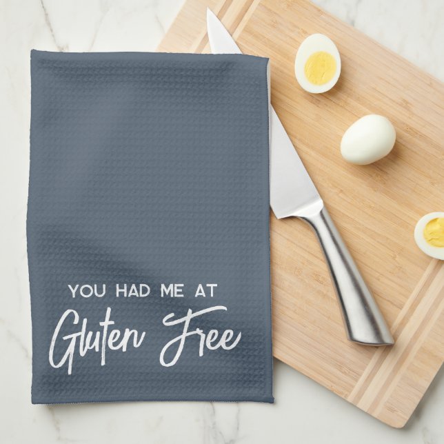 Du hattest mich glutenfrei geschirrtuch (Viertel Falte)