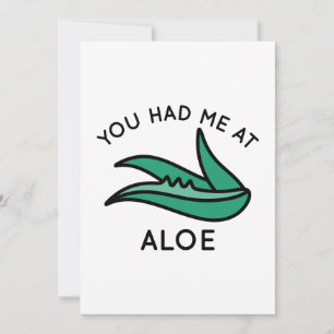 Du hattest mich in Aloe Dankeskarte