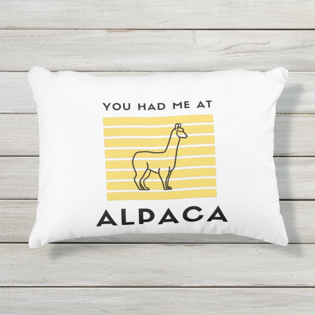 Du hattest mich in Alpaca Kissen Für Draußen (Vorderseite)
