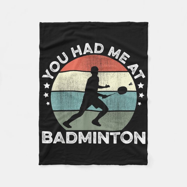 Du hattest mich in Badminton Shuttle Badminton Pla Fleecedecke (Vorderseite)