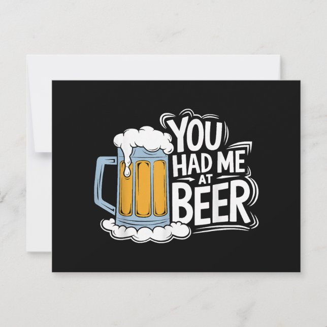 Du hattest mich in Beer Save The Date (Vorderseite)