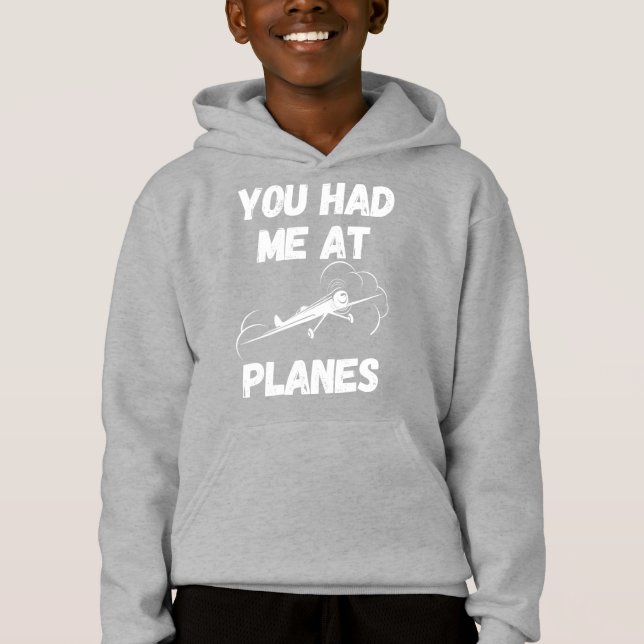 Du hattest mich in Flugzeug Typografie, Luftfahrt, Hoodie (Vorderseite)