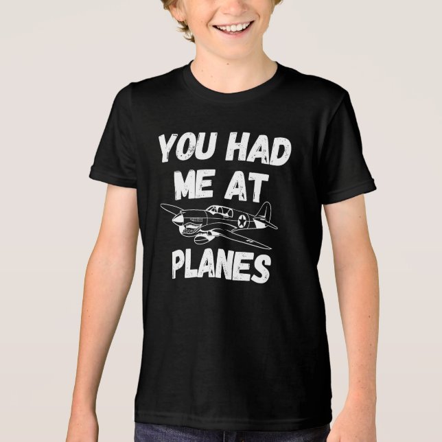 Du hattest mich in Flugzeug Typografie, Luftfahrt, Tri-Blend Shirt (Vorderseite)