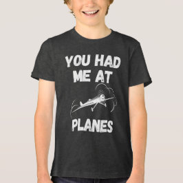 Du hattest mich in Flugzeug Typografie, Luftfahrt, Tri-Blend Shirt
