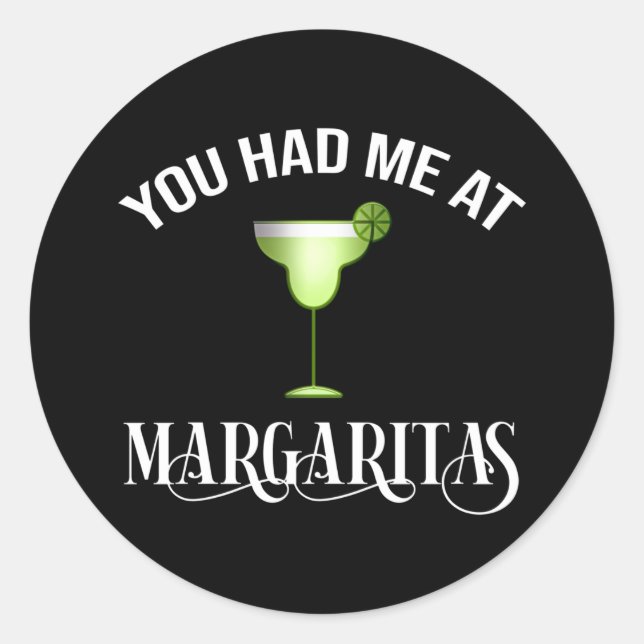 Du hattest mich in Margaritas Runder Aufkleber (Vorderseite)