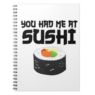 Du hattest mich in Sushi - Funny Food Notizblock