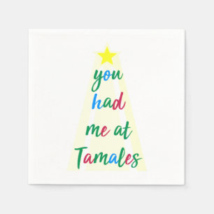 Du hattest mich in Tamales Hispanic Christmas Napk Serviette