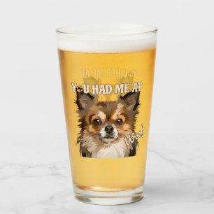 Du hattest mich in Woof Spitz Hunde Liebhaber Glas