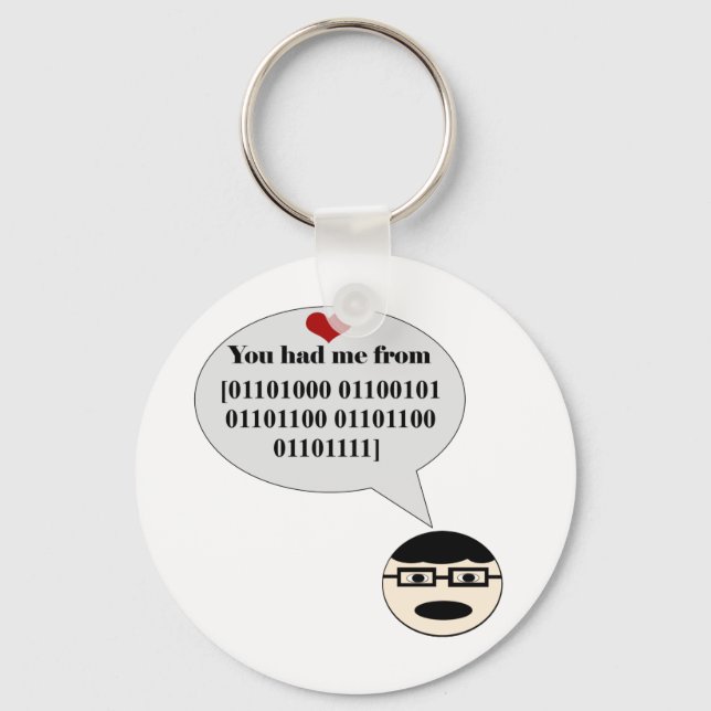 Du hattest mich von Hello Binary Schlüsselanhänger (Vorderseite)