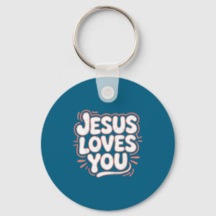 Du Hemd Jesus liebt Pink Christliches Kleinkind Schlüsselanhänger
