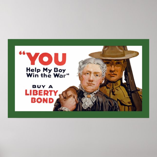 DU hilfst meinem Jungen dabei, den Krieg zu gewinn Poster (Vorne)